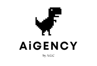 a dinosaur logo with a AiGency text by AGC