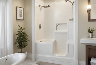 A modern elevator entrance with metallic doors and a textured floor. Safety rails are installed in front of the elevator. The area is well-lit with a fluorescent ceiling light. A wall-mounted camera is present, and there is a sign indicating wheelchair accessibility.