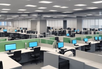 The image displays a computer screen interface of ChatGPT, showcasing different sections labeled as Examples, Capabilities, and Limitations. Each section contains brief explanatory text and an icon related to its function. The text appears slightly blurry due to the focus of the camera.