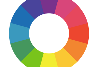 grafik på ett färgglatt hjul