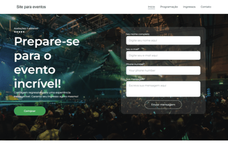 Imagem do modelo de site para eventos criado pela moers