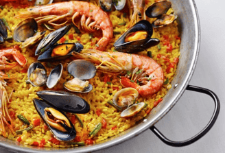 paella met zeevruchten