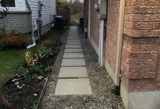 interlocking landscape installation