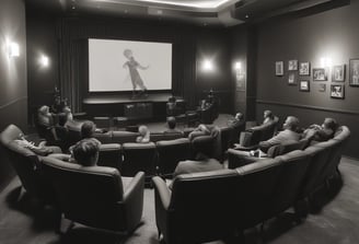 A group of people in a modern, well-lit gallery space are gathered around listening to a person giving a presentation. The wall features large text reading 'Aqua Paradiso' and includes dates in 2022, likely indicating the title and timeline of an exhibition or event. The room has large windows and sleek architecture, creating an open and contemporary environment.