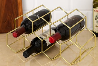 Estante de vino personalizado para 7 botellas en soluciones de almacenamiento para el