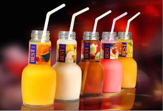 Variety of authentic BEST juices