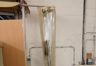 enclosed roller shutter door industrial curtain tied back by pvcfab