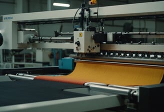 Advanced textile machinery optimizing manufacturing with automation and efficiency.