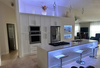 Kitchen renovation showcasing functional upgrades, energy-efficient appliances, and stylish backspla