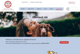 Web Design Project for Purrfectly Peppy Pet Hospital