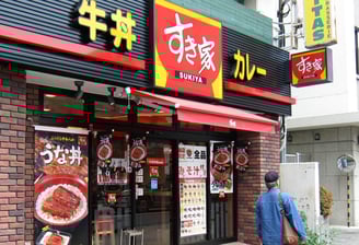 Sukiya a prominent Japanese fast food chain that serves delicious beef bowl dishes known as Gyudon.