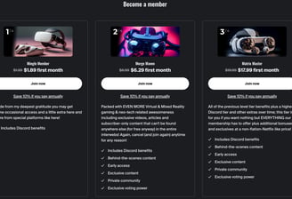 Tier Memberships preview.