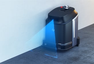 robot za čišćenje skenira okruženje pametnom kamerom