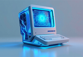 retro computer made with ai