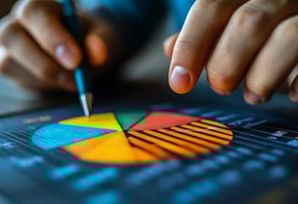 pie chart rebalancing for portfolio