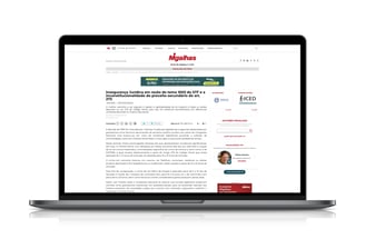 Imagem de computador com a página do site sobre insegurança jurídica OES Advogado