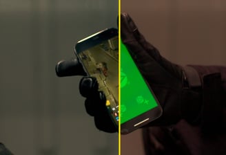 imagen donde se muestra el antes y despues de los efectos visuales de un plano