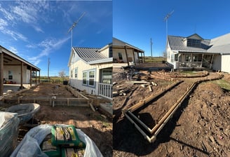 Concrete work with added pavers and walkways