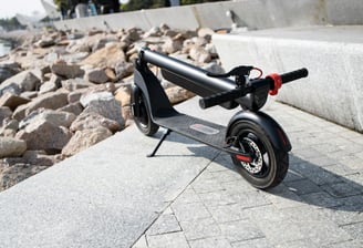 a scooter scooter with a scooter attached to it