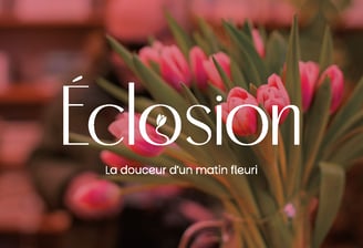 Logo - Identité visuelle - Éclosion - Fleuriste - Amy Atelier Graphique