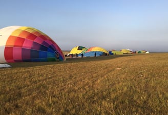 glonflage de montgolfières au sol Mondial Air Ballons Chambley 2019
