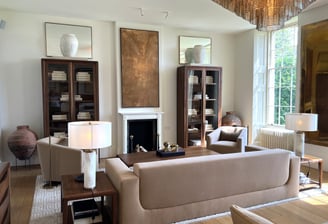 Interior with fine art and painted furniture