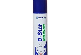 D-Star Pain Relief Spray – Fast-acting Diclofenac formula for effective relief from muscle pain.