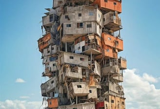 Maison mal construite en Tunisie risquant de s’effondrer