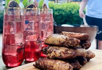 loma chicken wings and cocktail