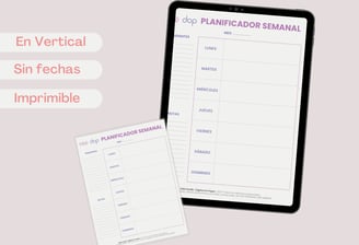 Plantilla Gratis de Planificador Semanal de Digital On Paper