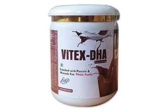 Vitex-DHA Protein Powder – Nutrient-rich formula for kids with essential proteins, DHA and vitamins.