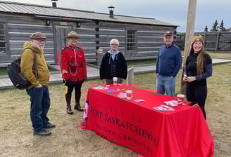 Representing Policing Committee at RCMP Precinct Event. Allan, Cassidy, and Denise
