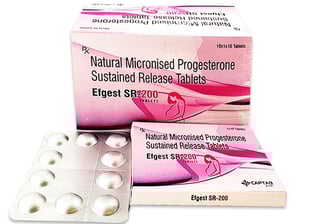 Natural micronised progesterone sustained release tablets, Efgest SR-200, helps with pregnancy.