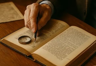 Historien faisant des recherches généalogiques et historiques