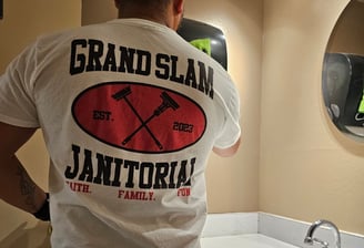 Eco-friendly commercial cleaning products used by Grand Slam Janitorial
