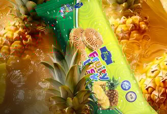 Fiza Fruity Bisk – delicious fruit-flavored cream biscuits with vibrant colors, a fun snack for kids