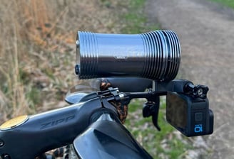 a bicycle with a camera attached to it