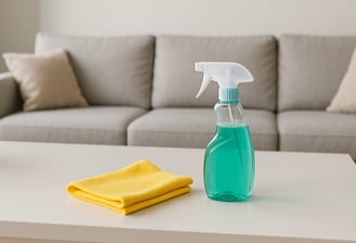 Professional Airbnb cleaning supplies by Dust Be Gone for thorough vacation rental cleaning in Scott
