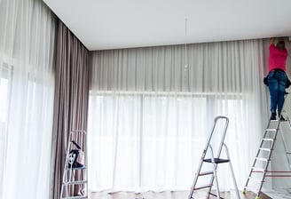 Bėgelių, romanečių, medinių žaliuzių, montavimas