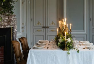 authentic table and dinner