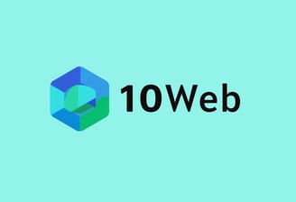 a logo for the word 10web