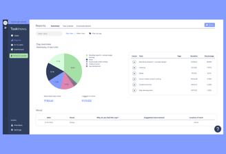 Taskinova in-app user interface displaying a seamless and intuitive design.