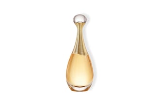 a perfume bottle with a gold colored bottle of perfume