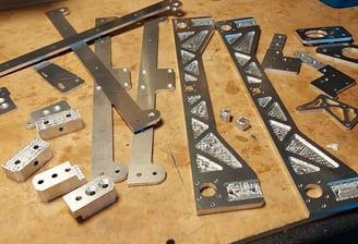 CNC router prototype aluminium parts for a 3d printer