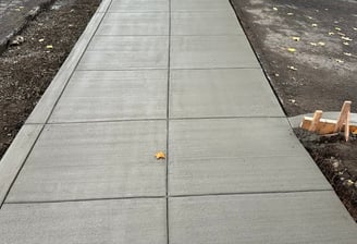 Brand new concrete sidewalk