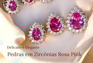 a pink and white necklace with pink and white diamonds