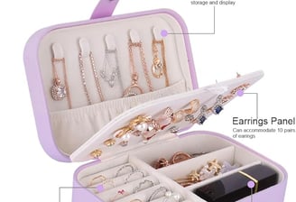 a jewelry box with a variety of jewelry and jewelry