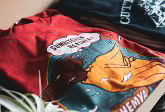 T-shirt with a werewolf print