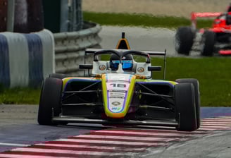 andreas Lo Bue in a formula 4 racing car