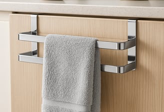 custom over cabinet door towel rack for kitchen storage solution from Chinese supplier